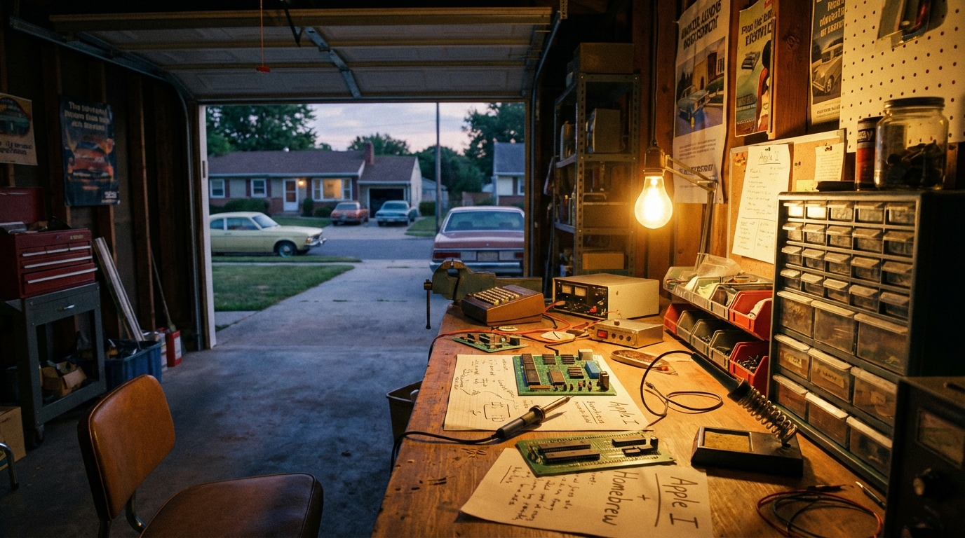 A workshop where the future was being built