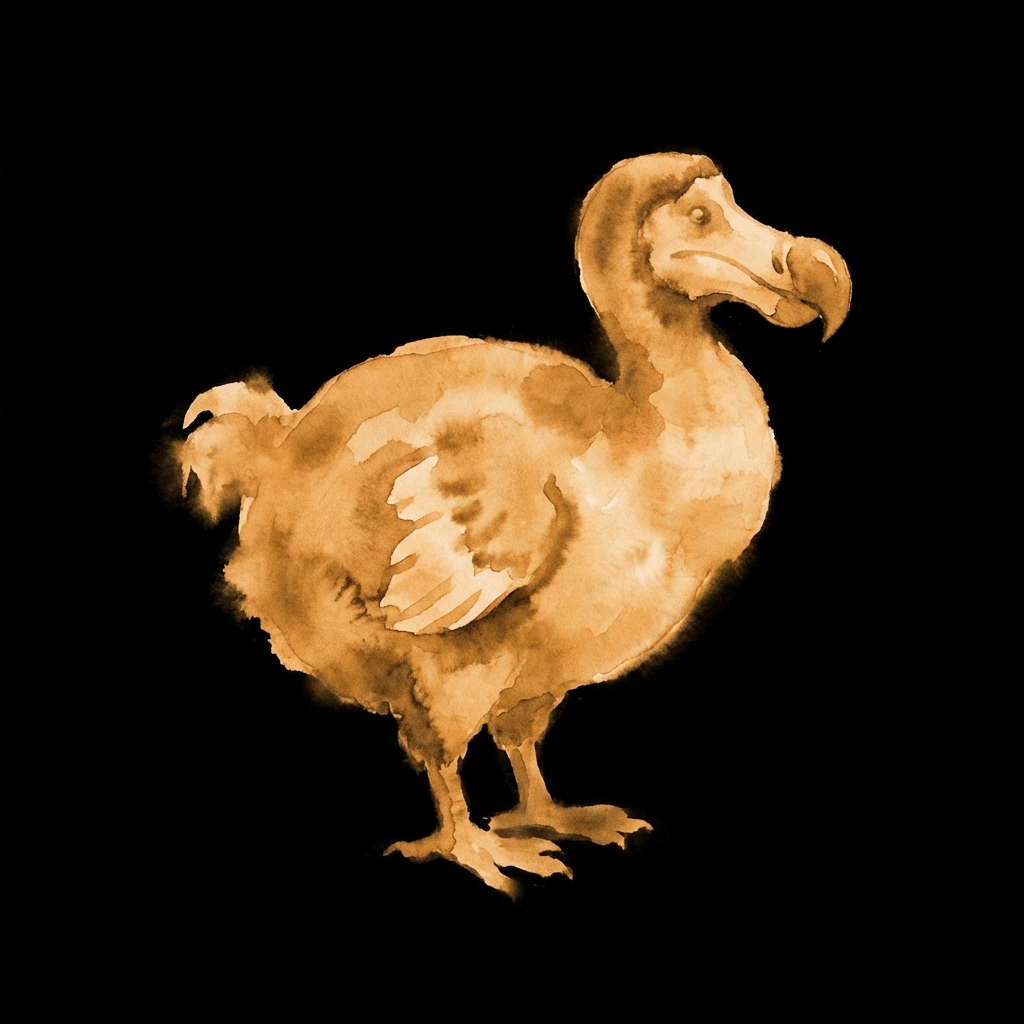 Ink wash illustration: a well-worn Game Boy surrounded by cartridges, a camera, and a small CRT monitor glowing amber